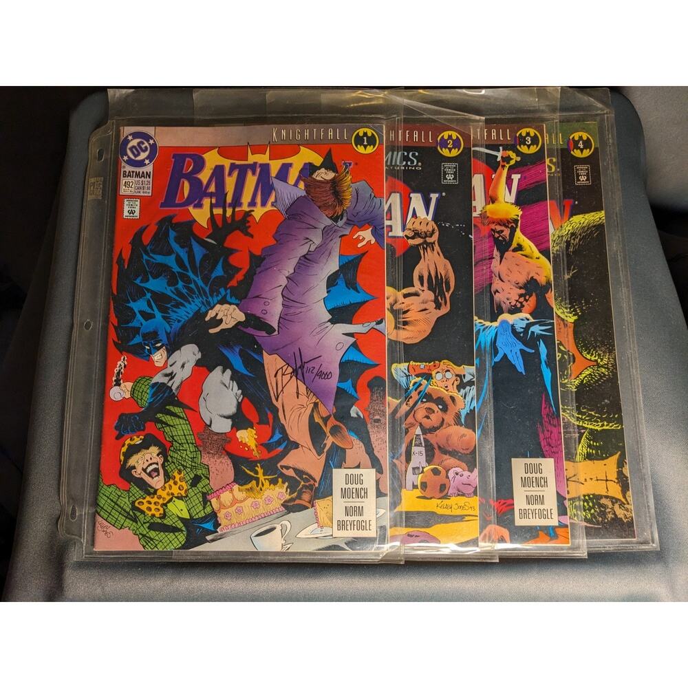 DC Batman Knightfall #1-4 1st Print (3 Signed by Breyfogle) #492/659/493/660